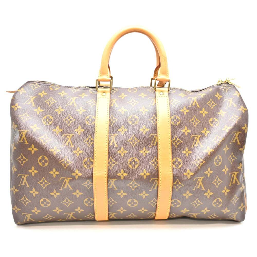 LOUIS VUITTON Brown Monogram Keepall 55 Boston Bag - Picture 2 of 10